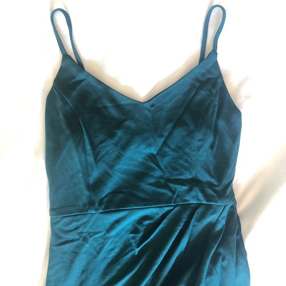 Blue-Green Sundress with Wrap Skirt and Side Zip NWT - Picture 2 of 10